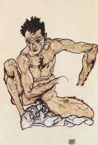 Crouching Male Nude